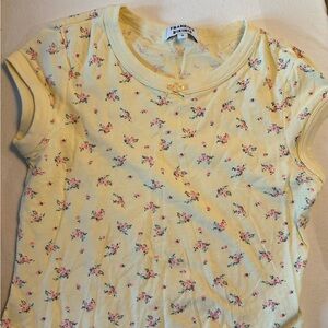 Frankie's Bikinis Yellow Floral Top